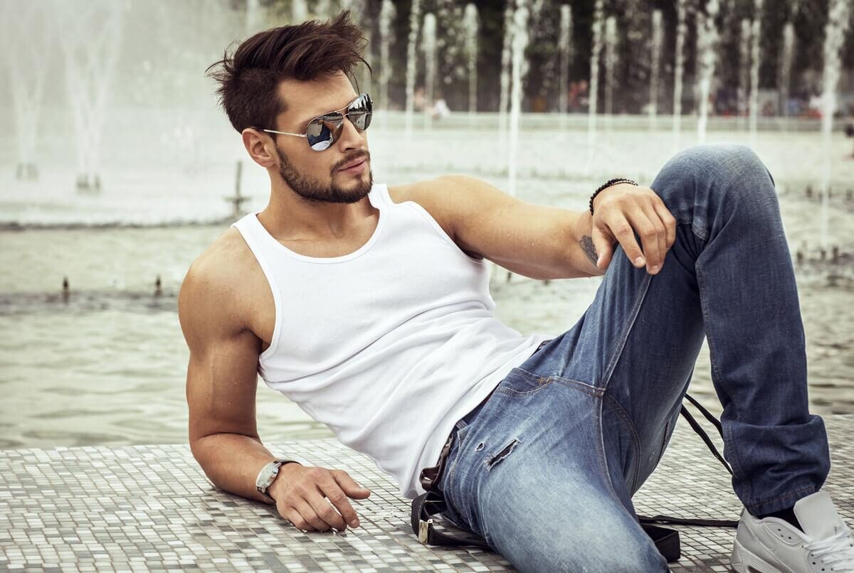 Heart-Stopping Studs: Unveiling Raw Desire in Denim Delights